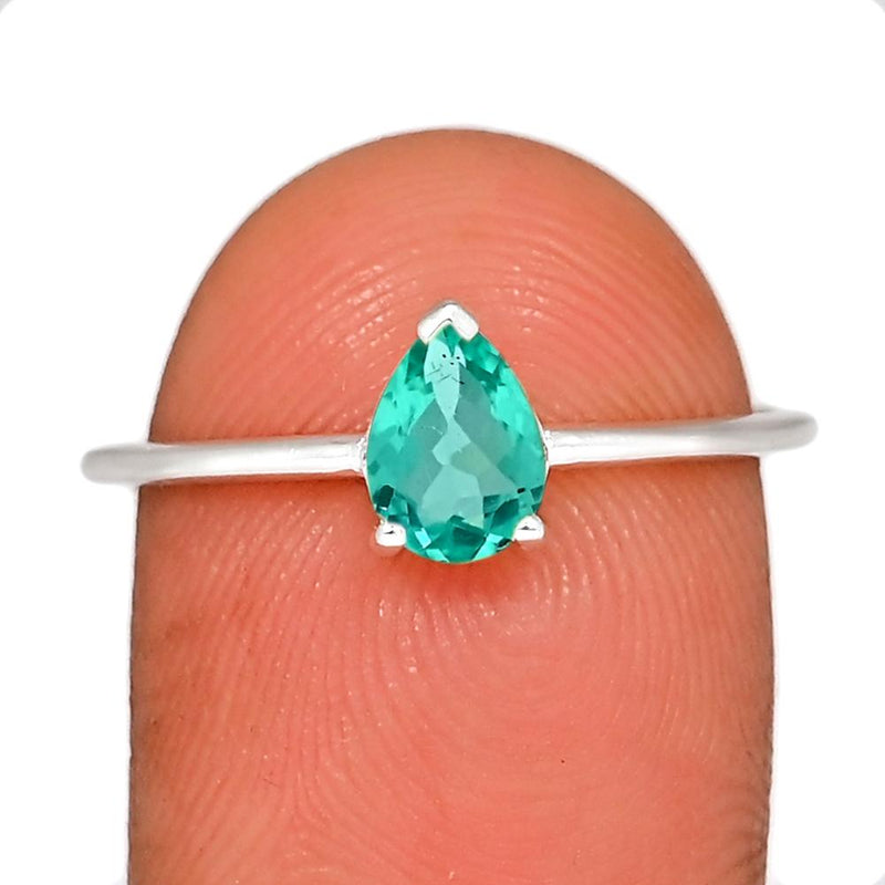 6*4 MM Pear - Neon Blue Apatite Faceted Silver Ring - RBC308-NBF Catalogue
