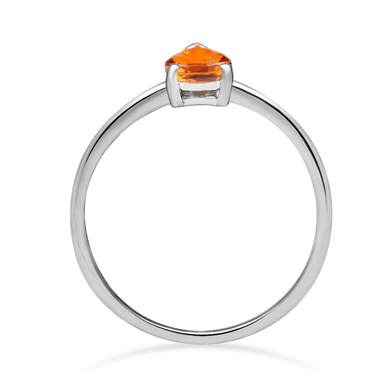 6*4 MM Pear - Mandarin Garnet Faceted Silver Ring - RBC308-OGF Catalogue