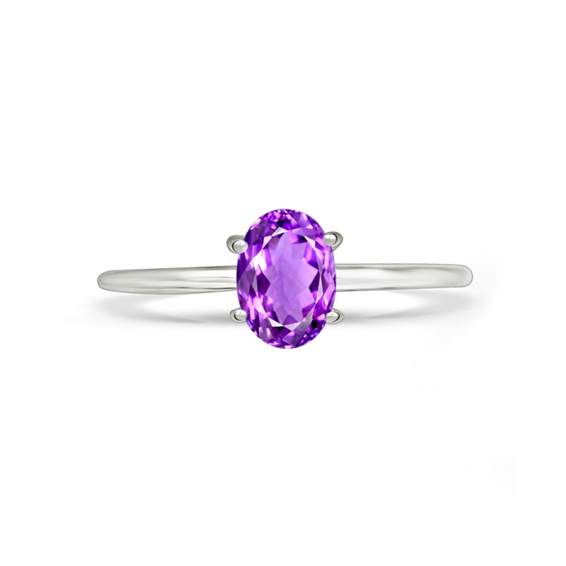 6*4 MM Oval - Amethyst Faceted Ring - RBC309-AMF Catalogue