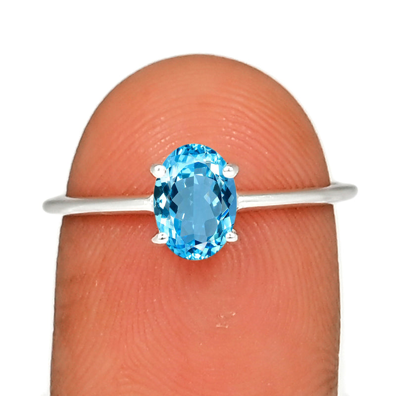 6*4 MM Oval - Blue Topaz Ring - RBC309-BT Catalogue