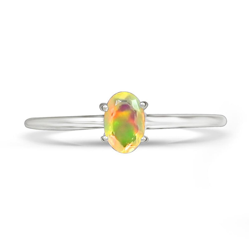 6*4 MM Oval - Ethiopian Opal Faceted Ring - RBC309-EOF Catalogue