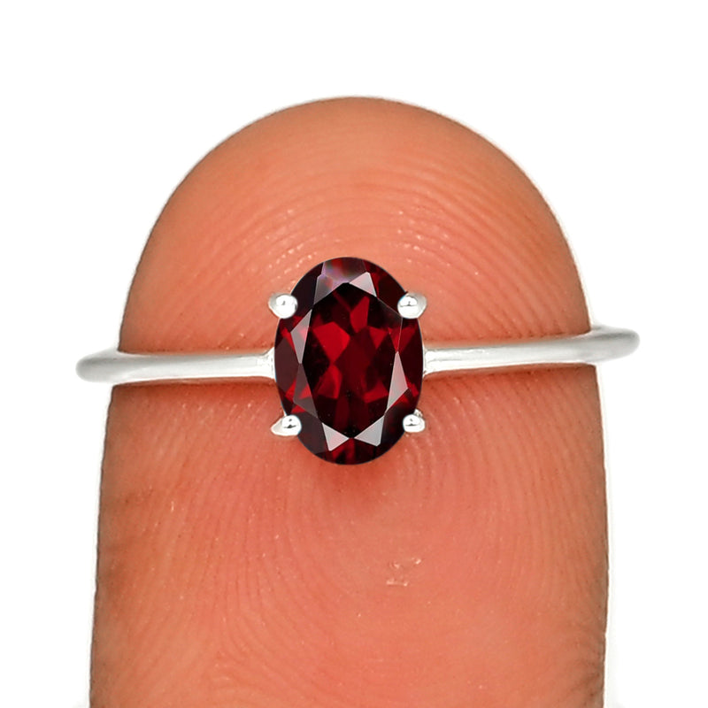6*4 MM Oval - Garnet Faceted Ring - RBC309-GRF Catalogue