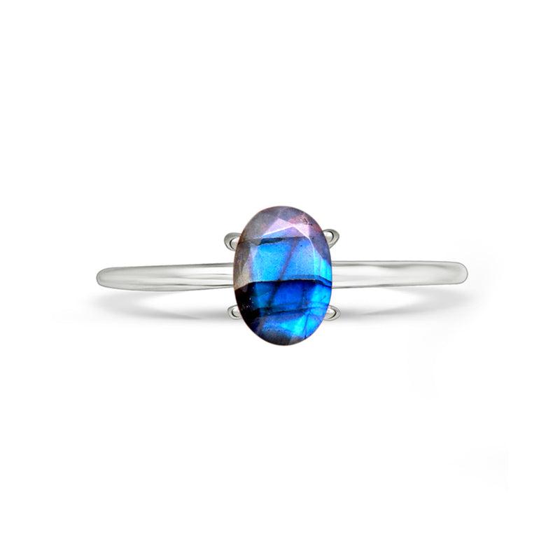 6*4 MM Oval - Labradorite Faceted Ring - RBC309-LBF Catalogue