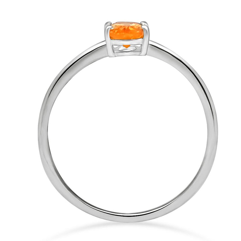 6*4 MM Oval - Mandarin Garnet Faceted Silver Ring - RBC309-OGF Catalogue