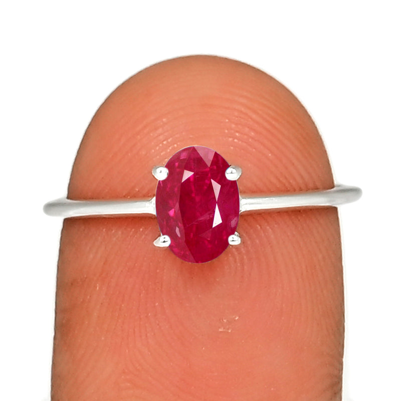 6*4 MM Oval - Ruby Silver Ring - RBC309-R Catalogue
