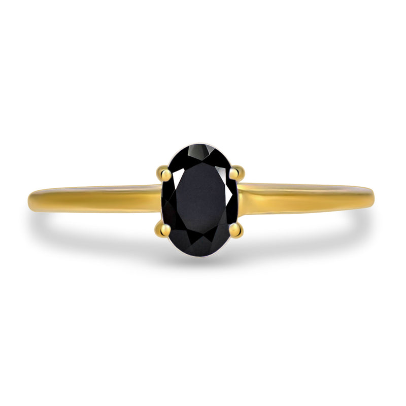 6*4 MM Oval - 18k Gold Vermeil - Black Spinal Faceted Ring - RBC309G-BSF Catalogue