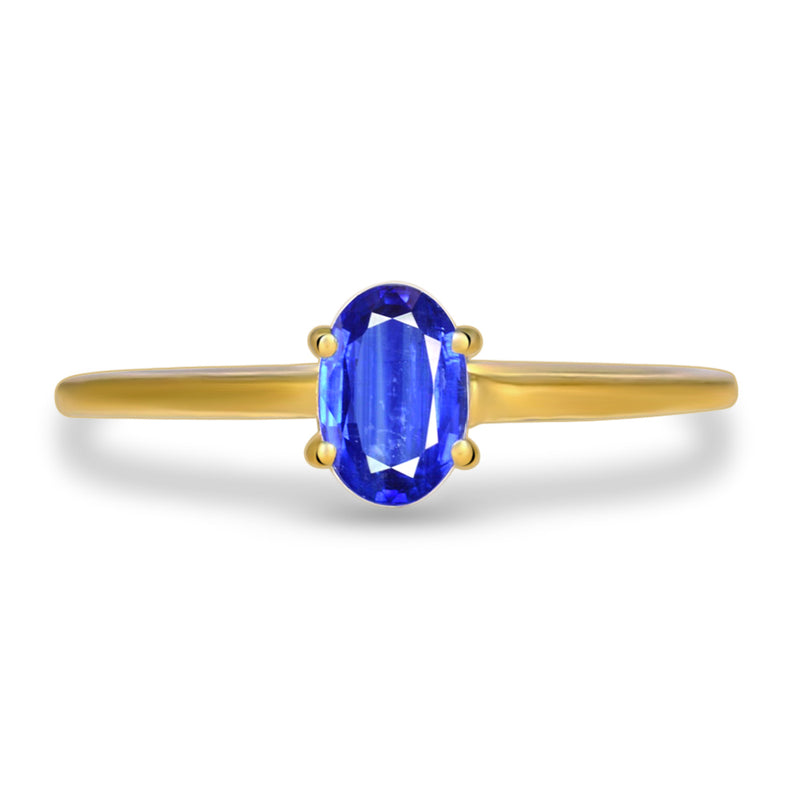 6*4 MM Oval - 18k Gold Vermeil - Kyanite Faceted Ring - RBC309G-KYF Catalogue