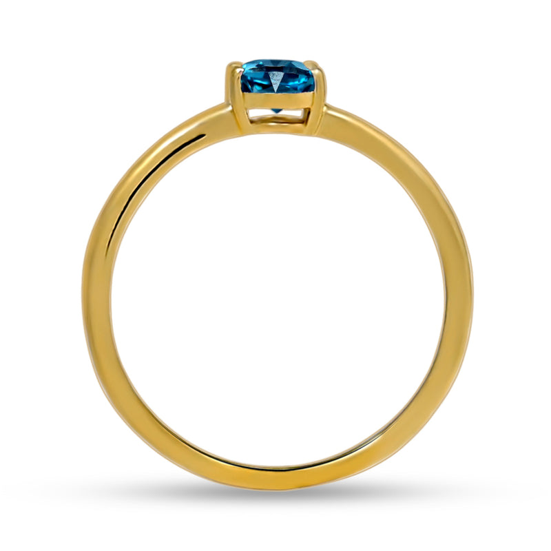 6*4 MM Oval - 18k Gold Vermeil - London Blue Topaz Ring - RBC309G-LBT Catalogue