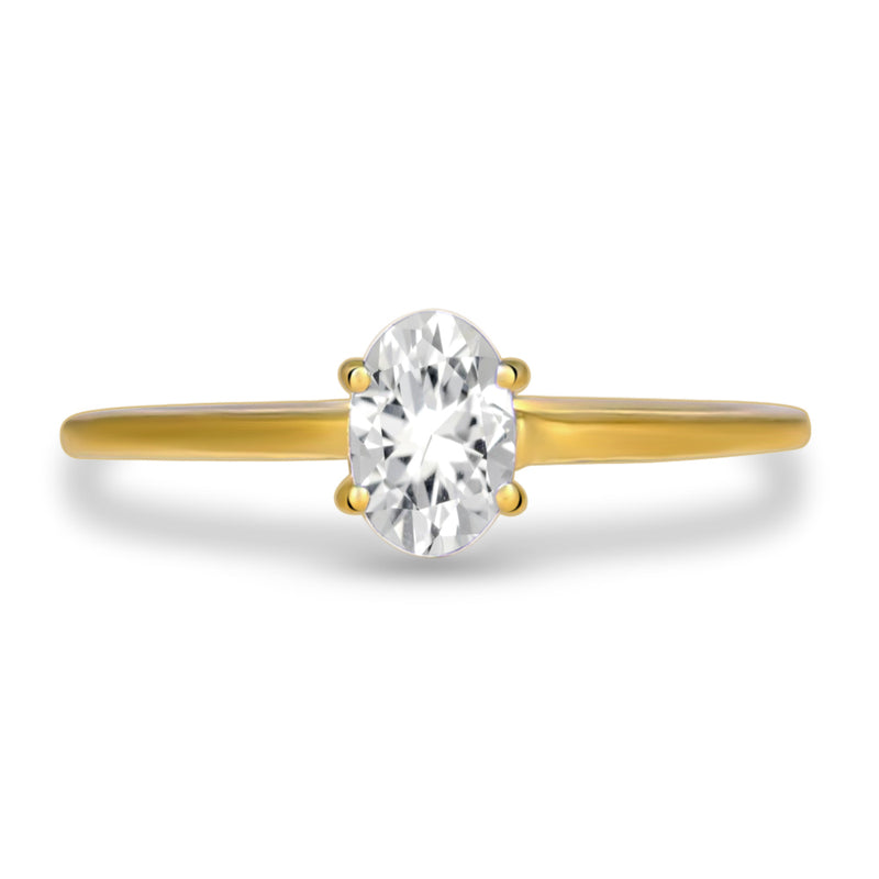 6*4 MM Oval - 18k Gold Vermeil - Petalite Faceted Ring - RBC309G-PTF Catalogue