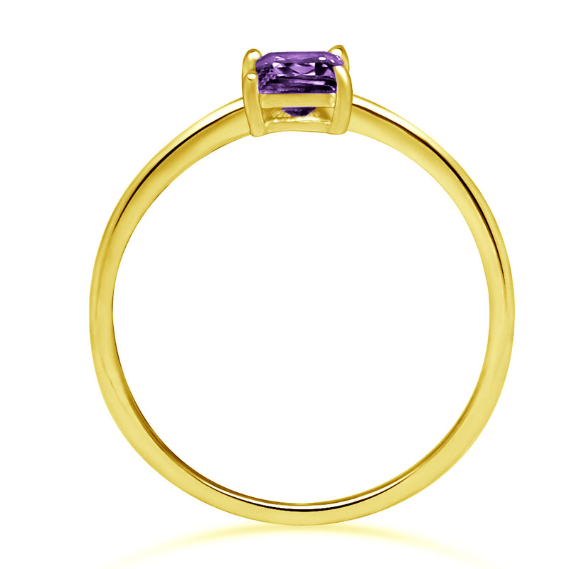 6*4 MM Octo - 18k Gold Vermeil - Amethyst Faceted Ring - RBC311G-AMF Catalogue