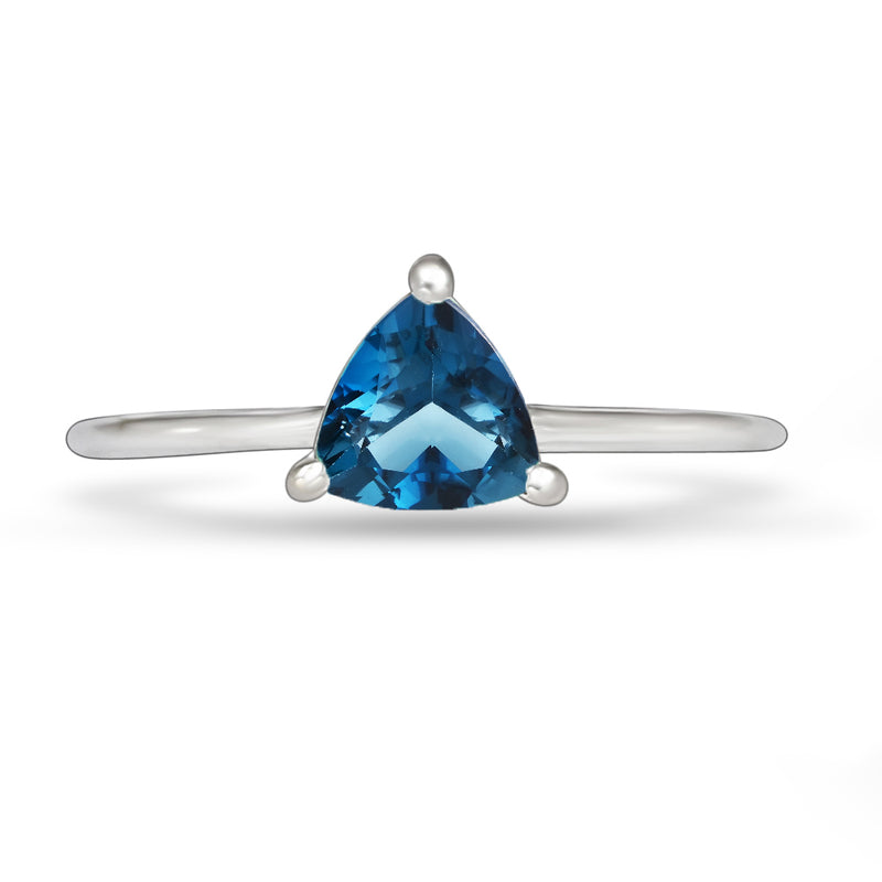 4*4 MM Trillion - London Blue Topaz Ring - RBC312-LBT Catalogue