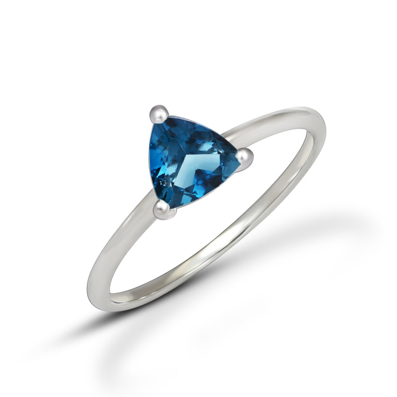 4*4 MM Trillion - London Blue Topaz Ring - RBC312-LBT Catalogue