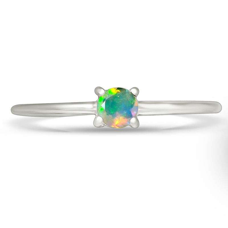 6*6 MM Round - Ethiopian Opal Faceted Ring - RBC313-EOF Catalogue