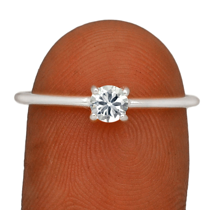 6*6 MM Round - White Topaz Ring - RBC313-WT Catalogue