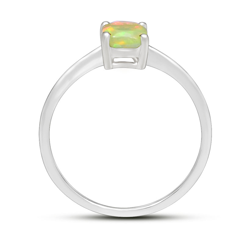 7*5 MM Cushion - Ethiopian Opal Faceted Ring - RBC317-EOF Catalogue