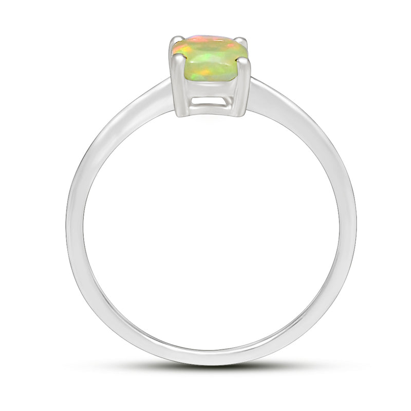 5*5 MM Cushion Square - Ethiopian Opal Faceted Ring - RBC318-EOF Catalogue