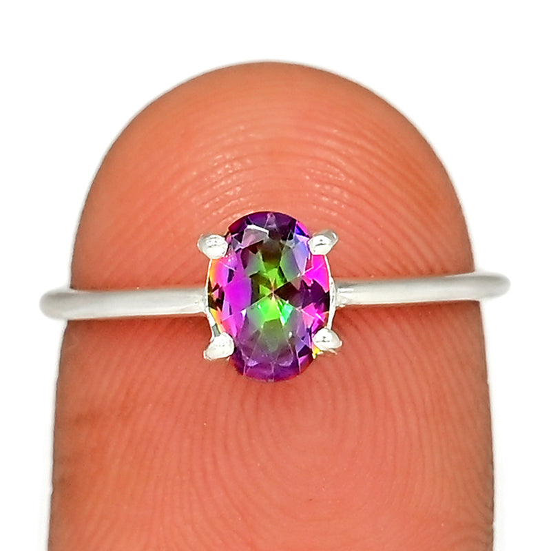 8*6 MM Oval - Mystic Topaz Ring - RBC322-MT Catalogue