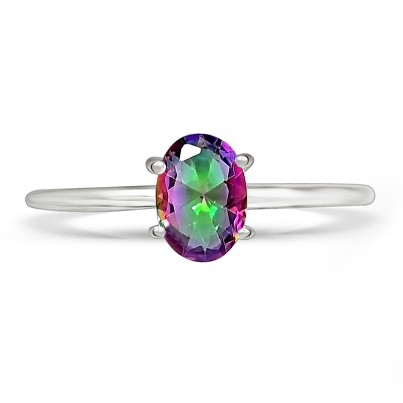 8*6 MM Oval - Mystic Topaz Ring - RBC322-MT Catalogue