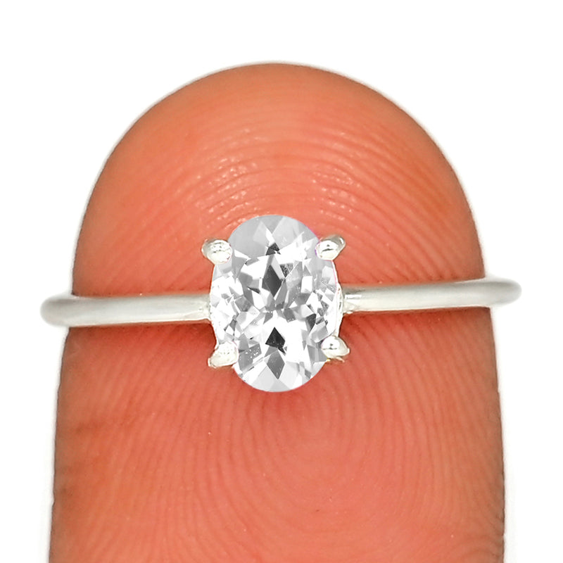 8*6 MM Oval - White Topaz Ring - RBC322-WT Catalogue