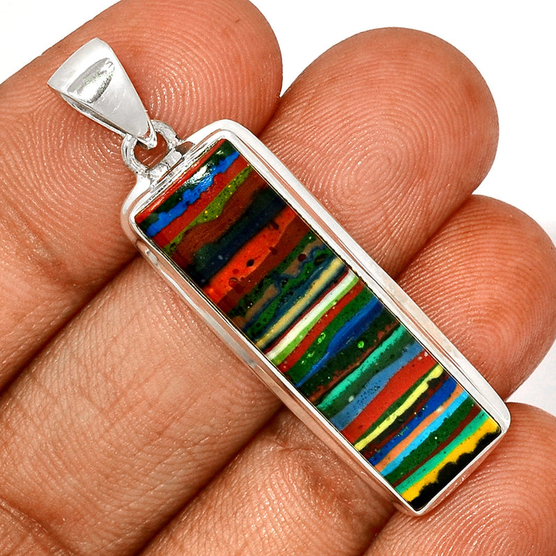 1.8" Rainbow Calsilica Pendants - RBCP1185