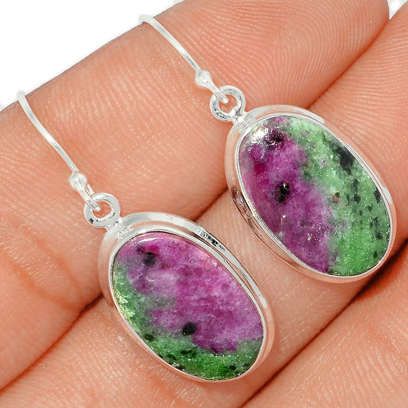 1.3" Ruby Zoisite Earrings - RBZE199