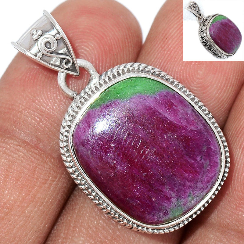 1.3" Fine Filigree - Ruby Zosite Pendants - RBZP1237