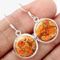 Red Copper Turquoise Earring-RCTE296