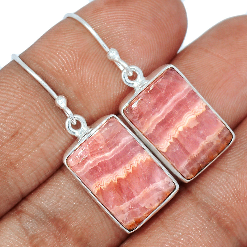 1.3" Rhodochrosite Earrings - RDOE946