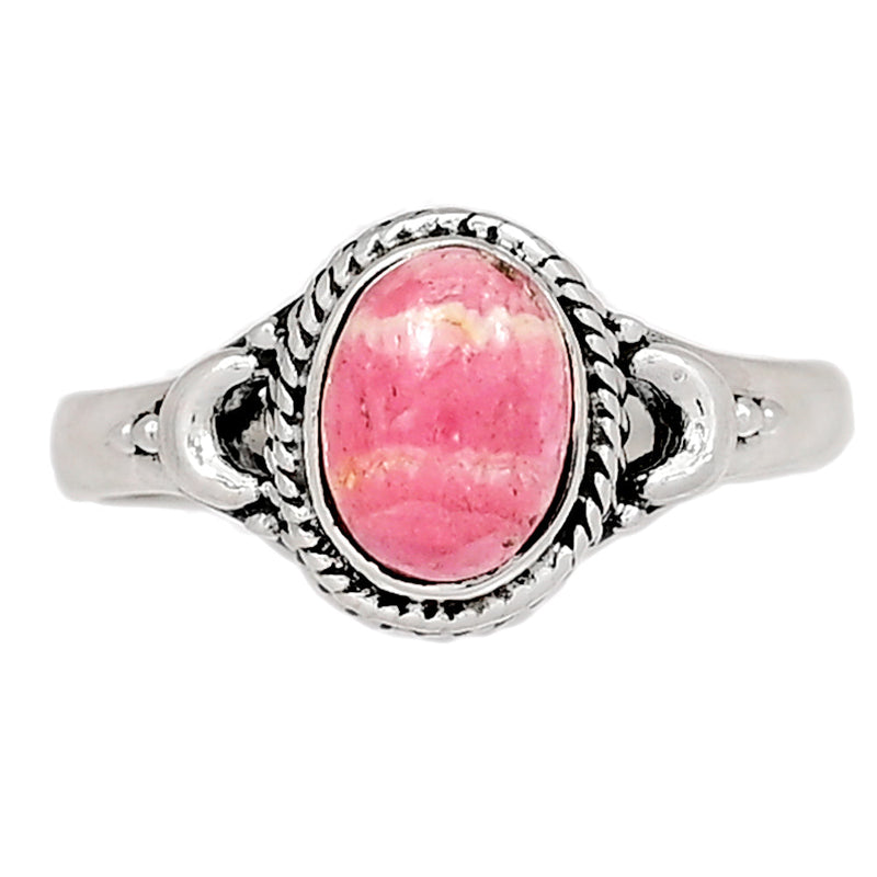 6*8 MM - Small Filigree - Rhodochrosite Ring - RDOR1789