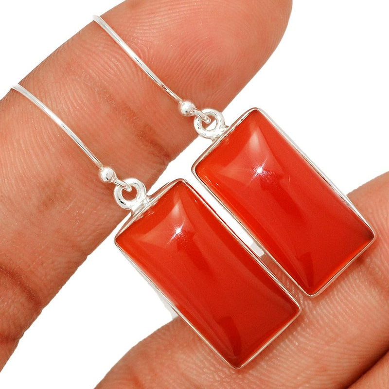 1.6" Red Onyx Earrings - RDXE106