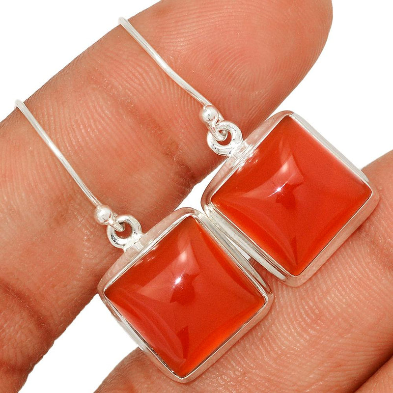 1.3" Red Onyx Earrings - RDXE7