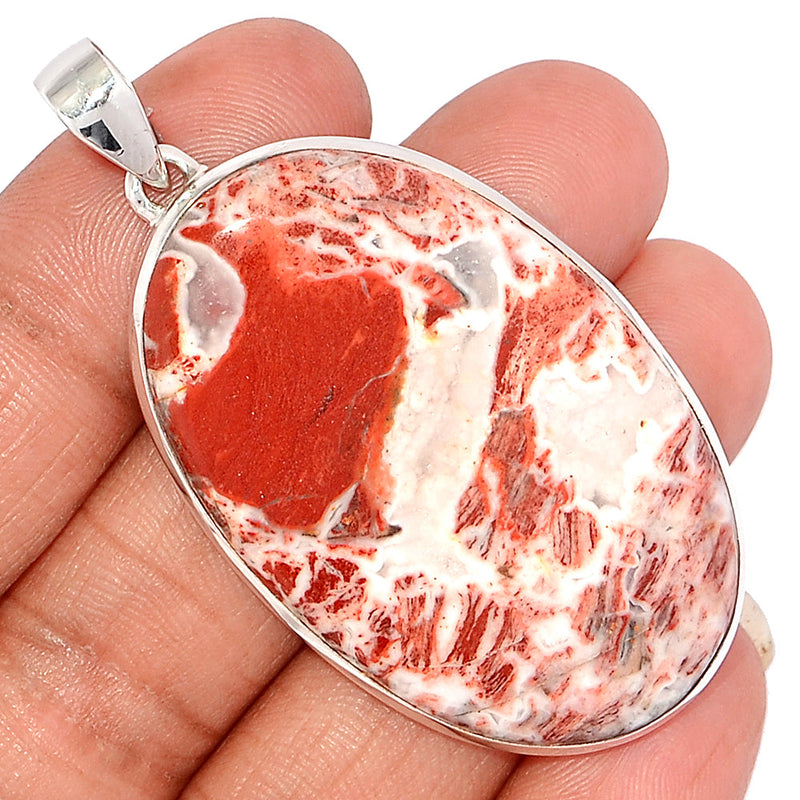 2.3" Red Fancy Jasper Pendants - RFJP75