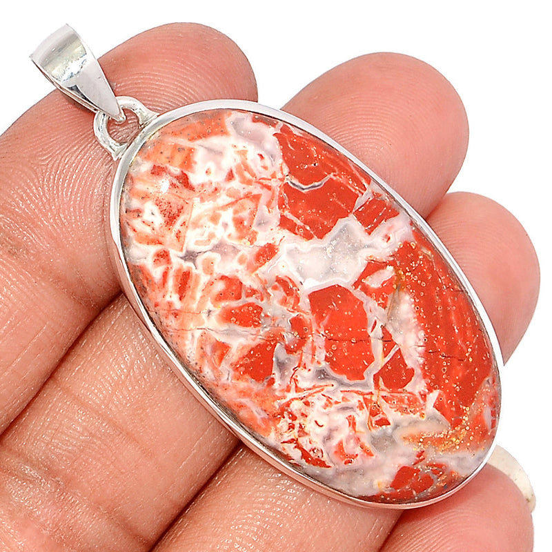 2.2" Red Fancy Jasper Pendants - RFJP79