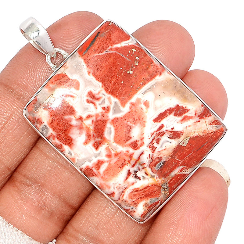 2.1" Red Fancy Jasper Pendants - RFJP83