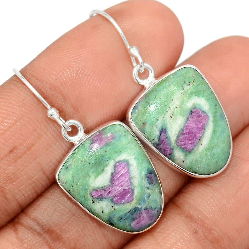 1.5" Ruby In Fuchsite Earrings - RIFE727