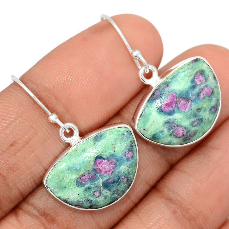 1.2" Ruby In Fuchsite Earrings - RIFE729