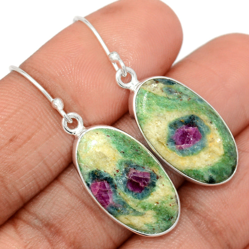 1.6" Ruby In Fuchsite Earrings - RIFE732