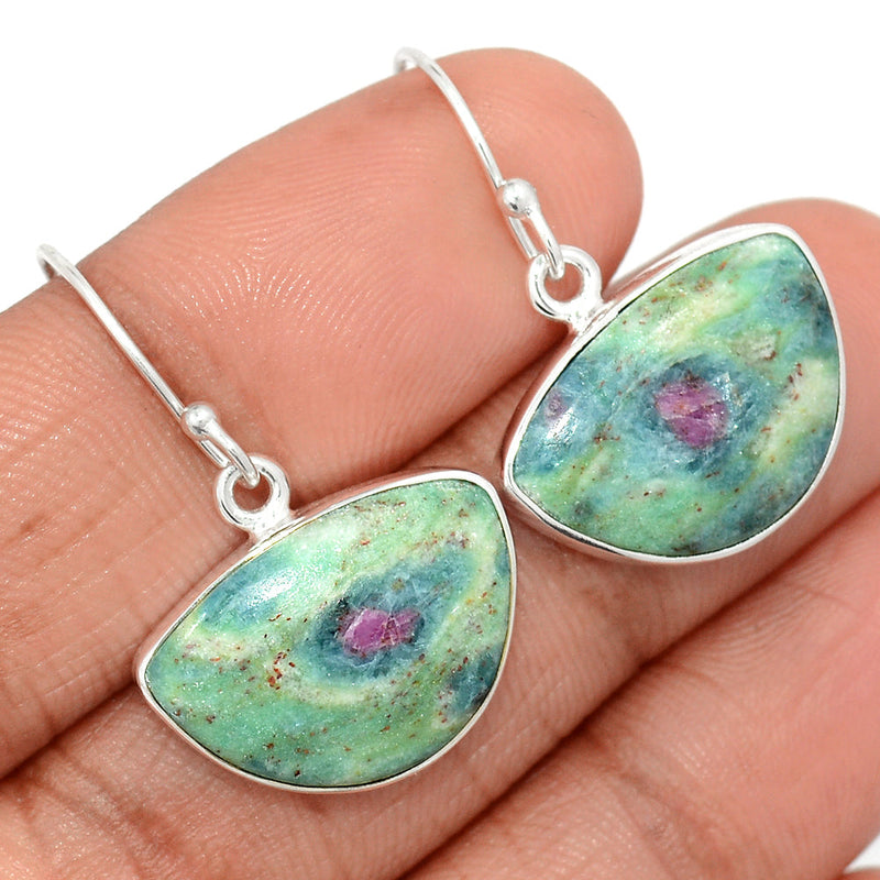 1.2" Ruby In Fuchsite Earrings - RIFE755