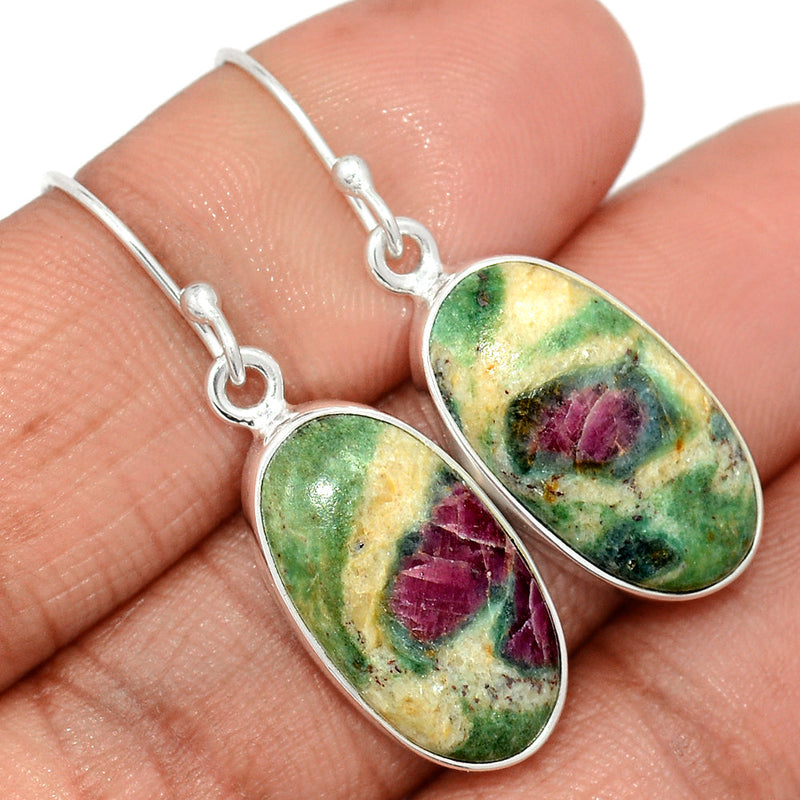 1.5" Ruby In Fuchsite Earrings - RIFE760