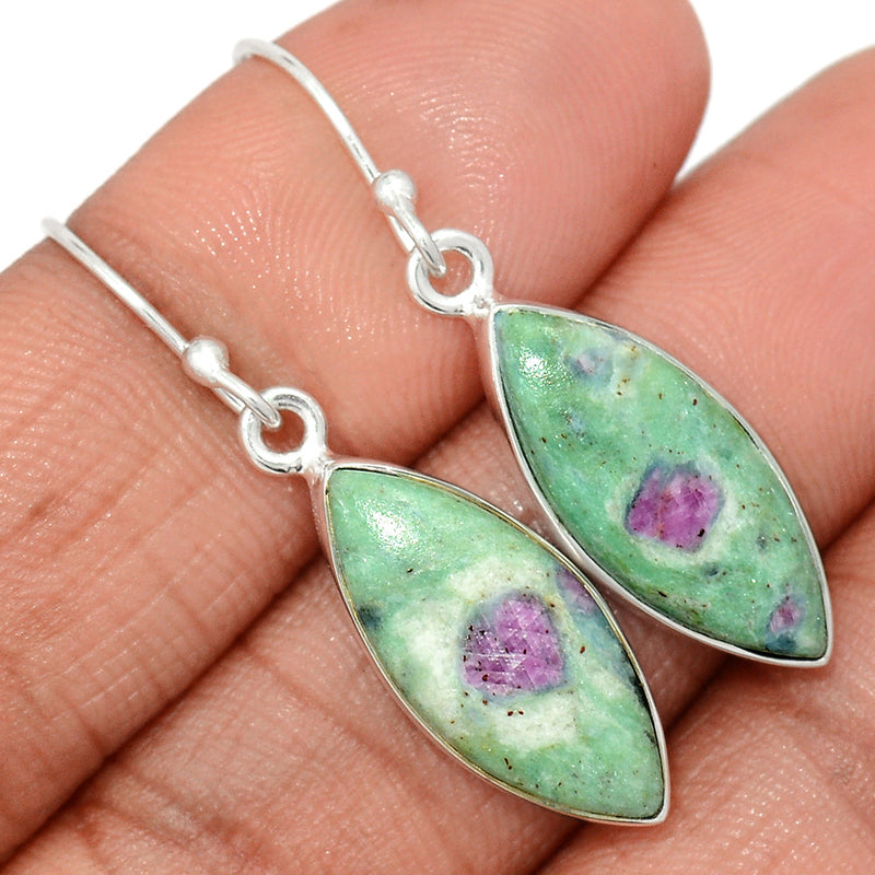 1.5" Ruby In Fuchsite Earrings - RIFE764