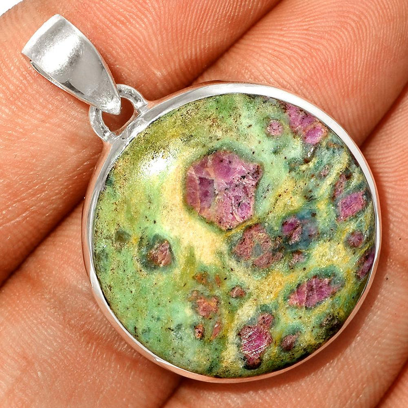 1.5" Ruby In Fuchsite Pendants - RIFP1556