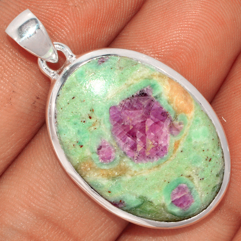 1.5" Ruby In Fuchsite Pendants - RIFP1730