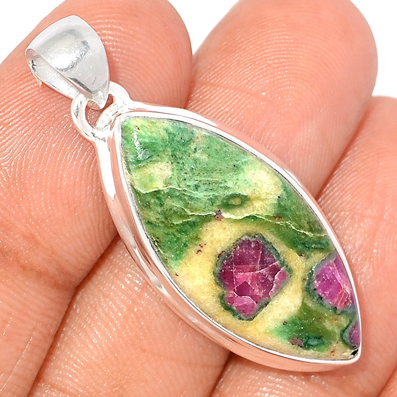 1.7" Ruby In Fuchsite Pendants - RIFP1811