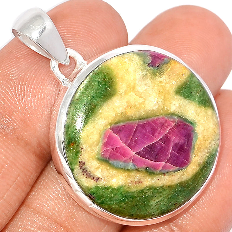 1.6" Ruby In Fuchsite Pendants - RIFP1836