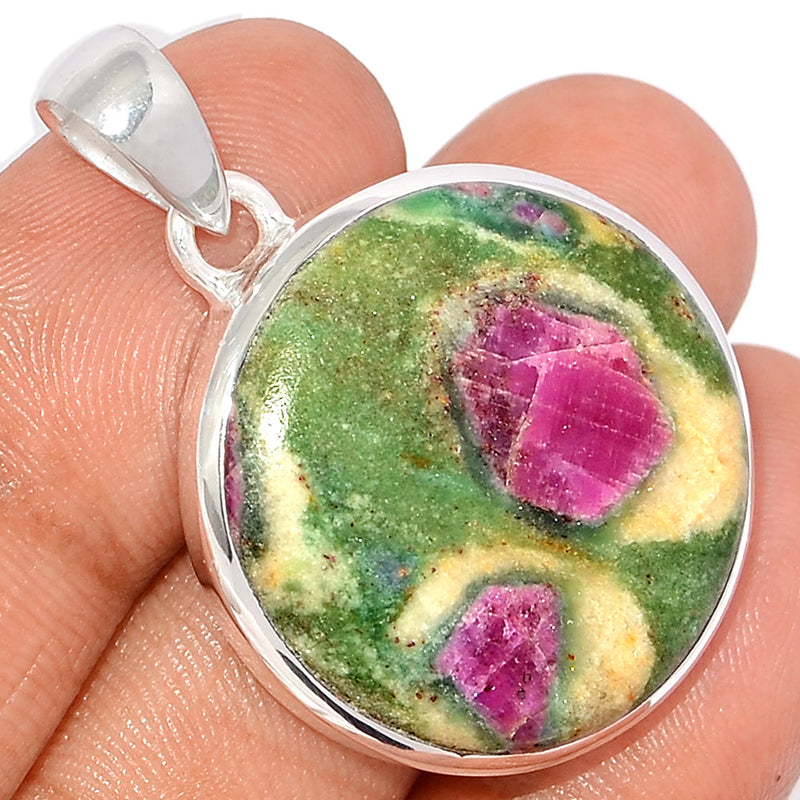 1.5" Ruby In Fuchsite Pendants - RIFP1838