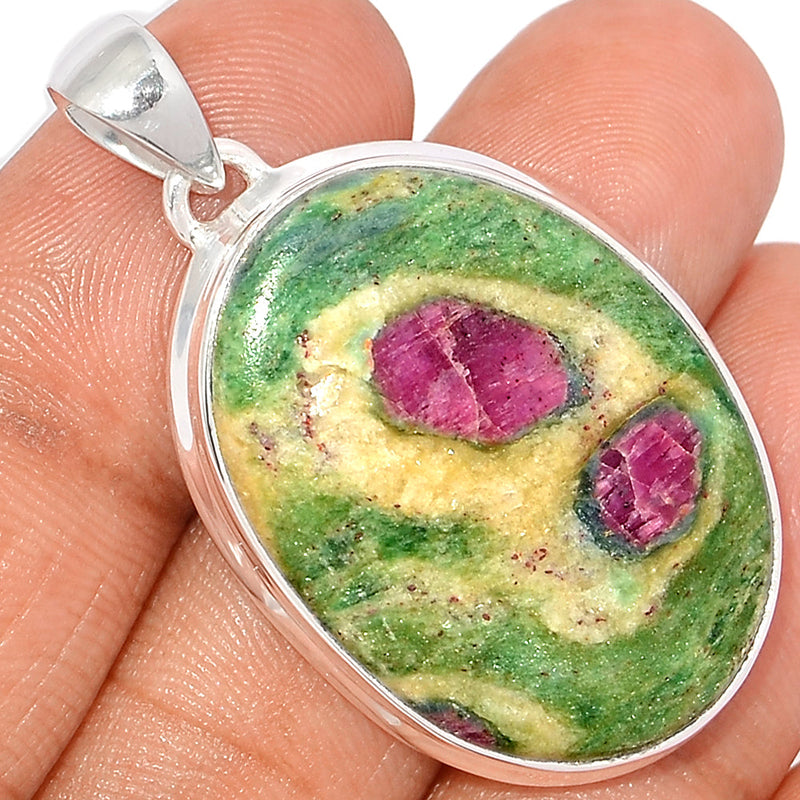 1.7" Ruby In Fuchsite Pendants - RIFP1840