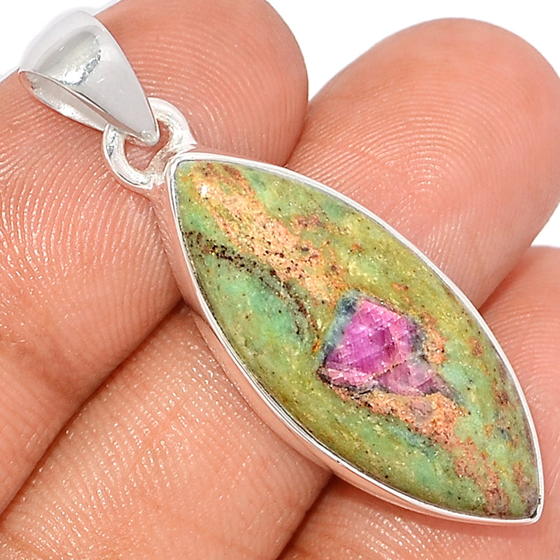 1.6" Ruby In Fuchsite Pendants - RIFP1848