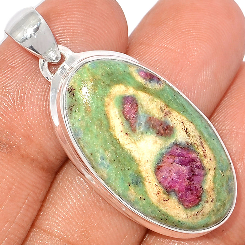 1.7" Ruby In Fuchsite Pendants - RIFP1849