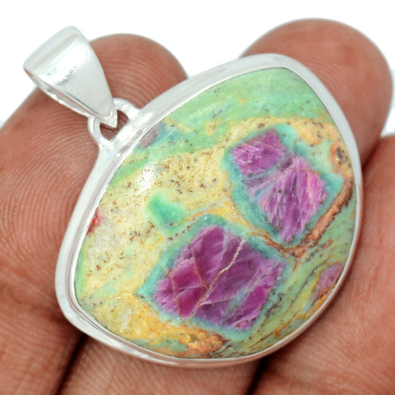 1.5" Ruby In Fuchsite Pendants - RIFP1903