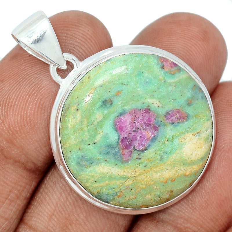 1.5" Ruby In Fuchsite Pendants - RIFP1914
